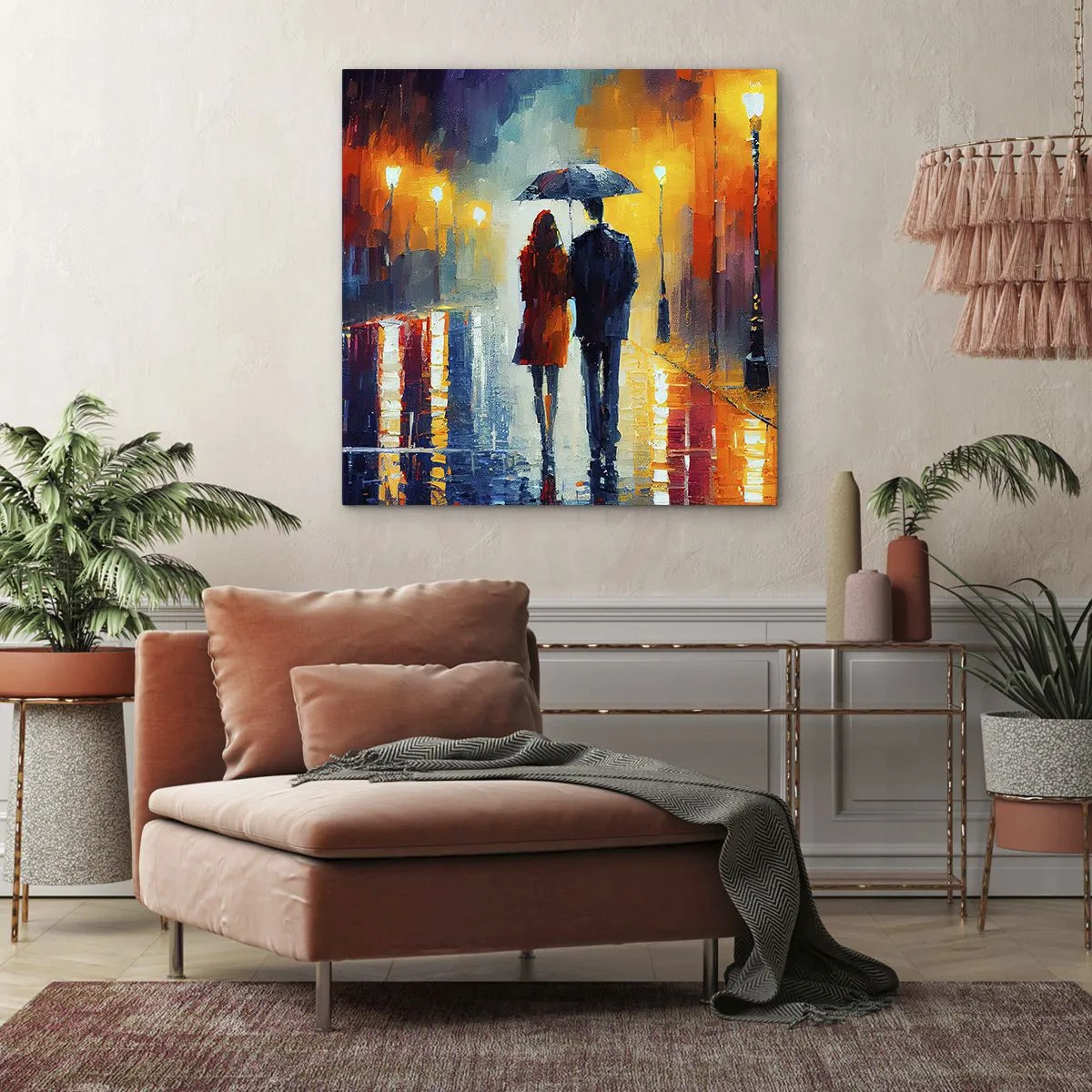 Canvas picture - Together - Colourful Night - 50x50 cm