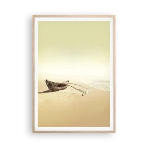 Poster in light oak frame - Throwback to South Seas - 70x100 cm