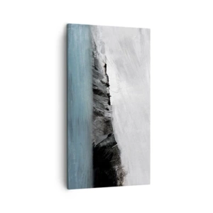 Canvas picture - Water-Earth: Clash of Elements - 45x80 cm