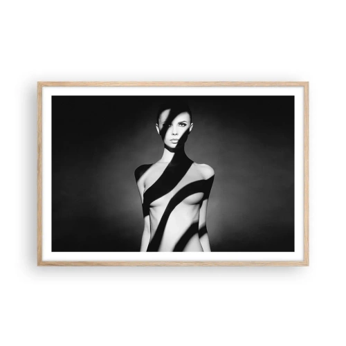 Poster in light oak frame - In the Light and in the Shadow - 91x61 cm