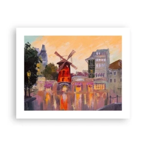 Poster - Icons of Paris - Moulin Rouge - 50x40 cm
