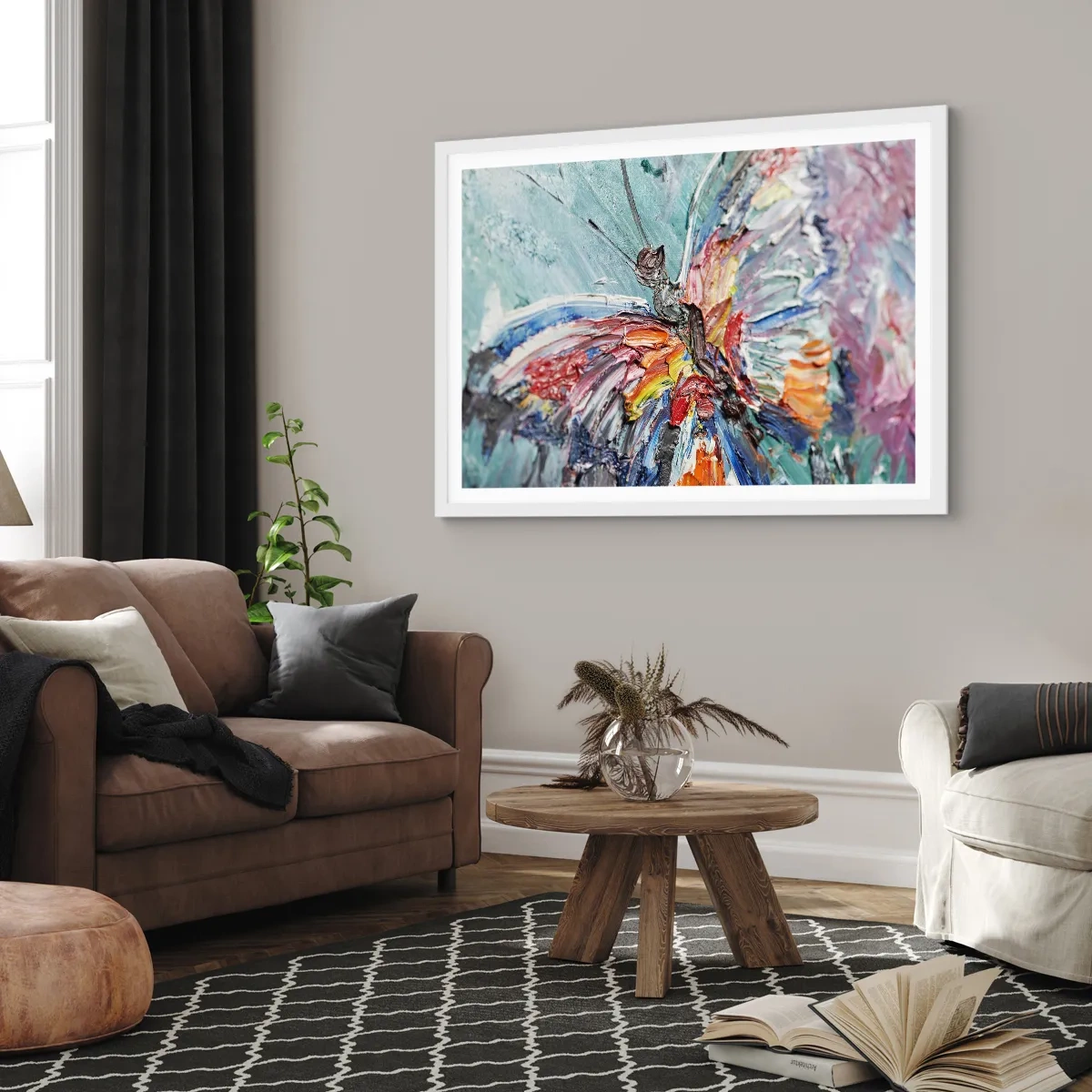 Poster in white frmae - Painted by Nature - 100x70 cm