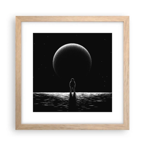 Poster in light oak frame - Face to Face - 30x30 cm