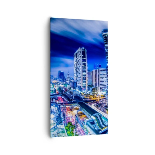 Canvas picture - Rhythms of a City by Night - 65x120 cm