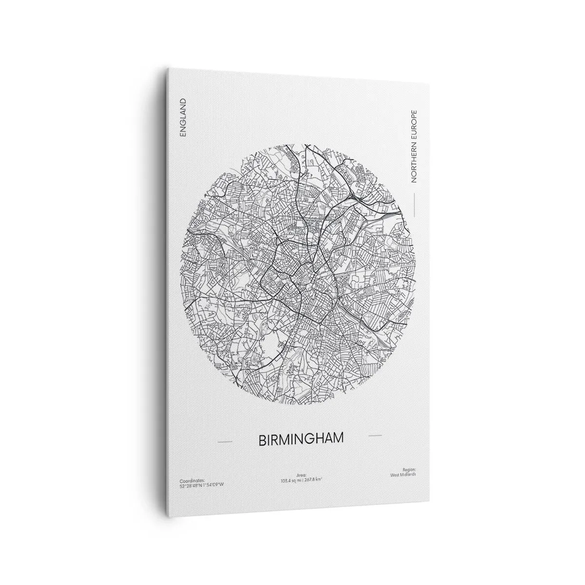 Canvas picture - Anatomy of Birmingham - 80x120 cm