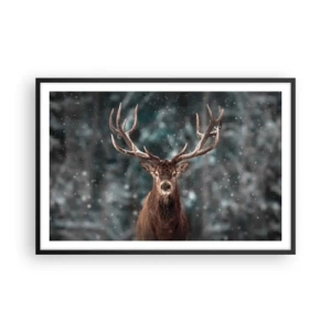 Poster in black frame - King of Forest Crowned - 91x61 cm