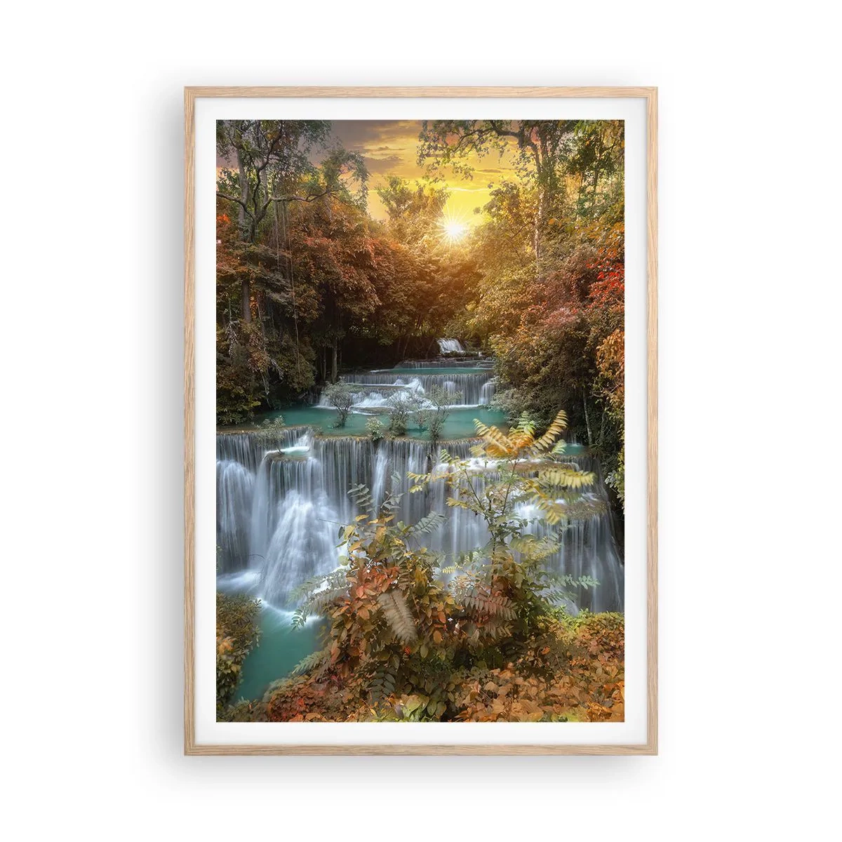 Poster in light oak frame - Hidden Forest Treasure - 70x100 cm