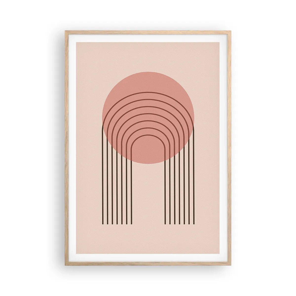 Poster in light oak frame - Irresistible Attraction - 70x100 cm