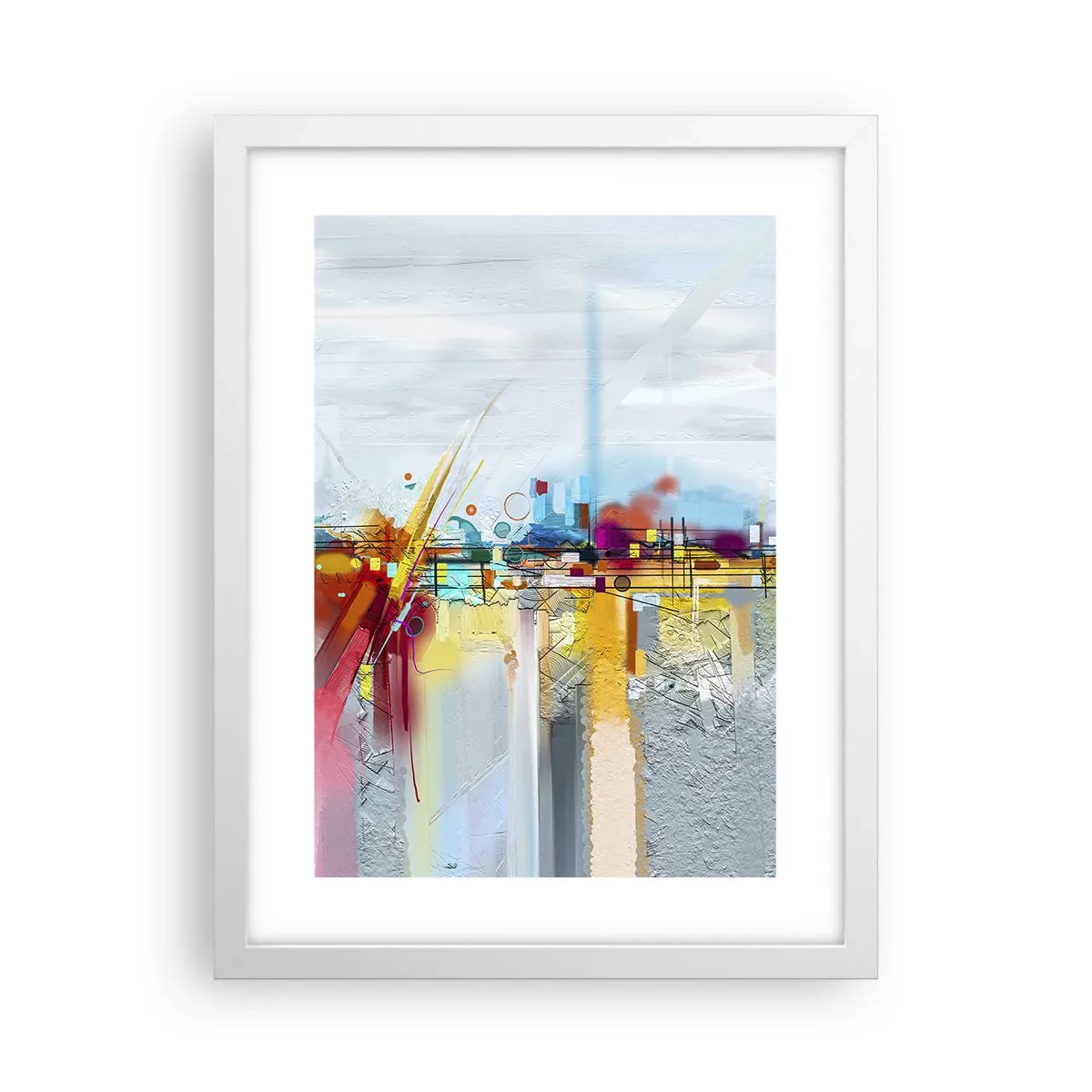 Poster in white frmae - Bridge of Joy over the River of Life - 30x40 cm