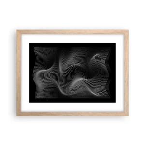 Poster in light oak frame - Dance of the Light in Space - 40x30 cm