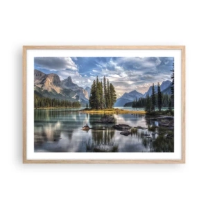 Poster in light oak frame - By Big and Clear Waters - 70x50 cm