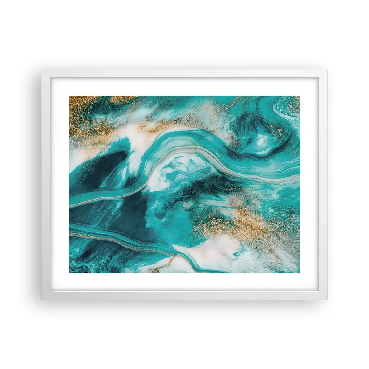 Poster in white frmae - River of Gold - 50x40 cm