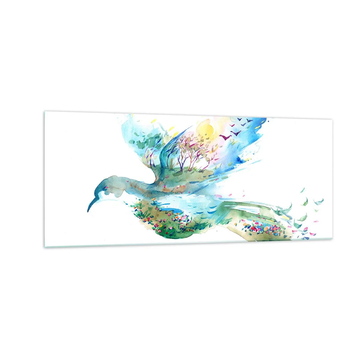 Glass picture - On The Wings Of Nature - 100x40 cm