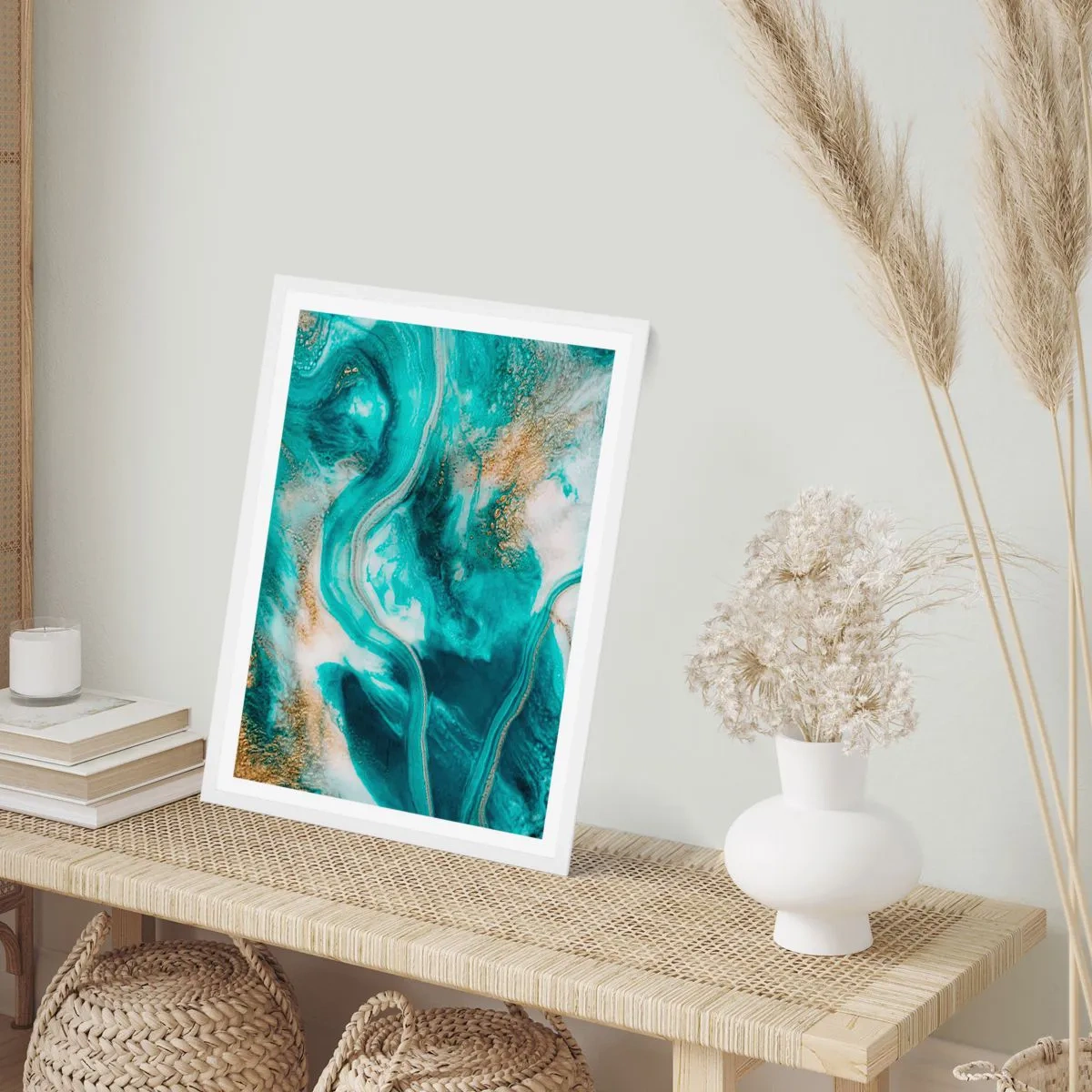 Poster in white frmae - River of Gold - 40x50 cm