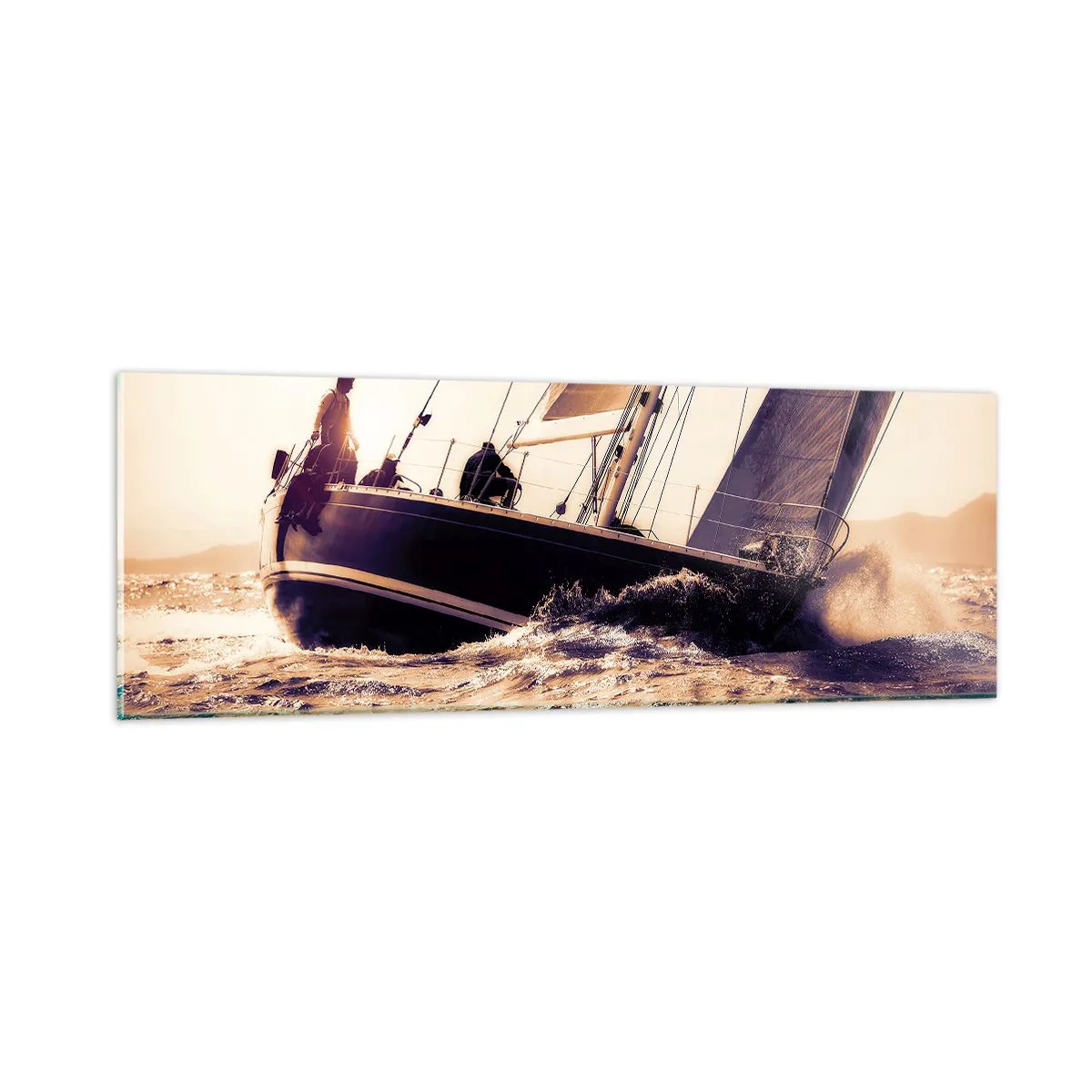 Glass picture - Sail, Sailor - 90x30 cm
