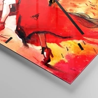 Clock face with lines