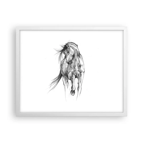 Poster in white frmae - In a Graceful Trot - 50x40 cm