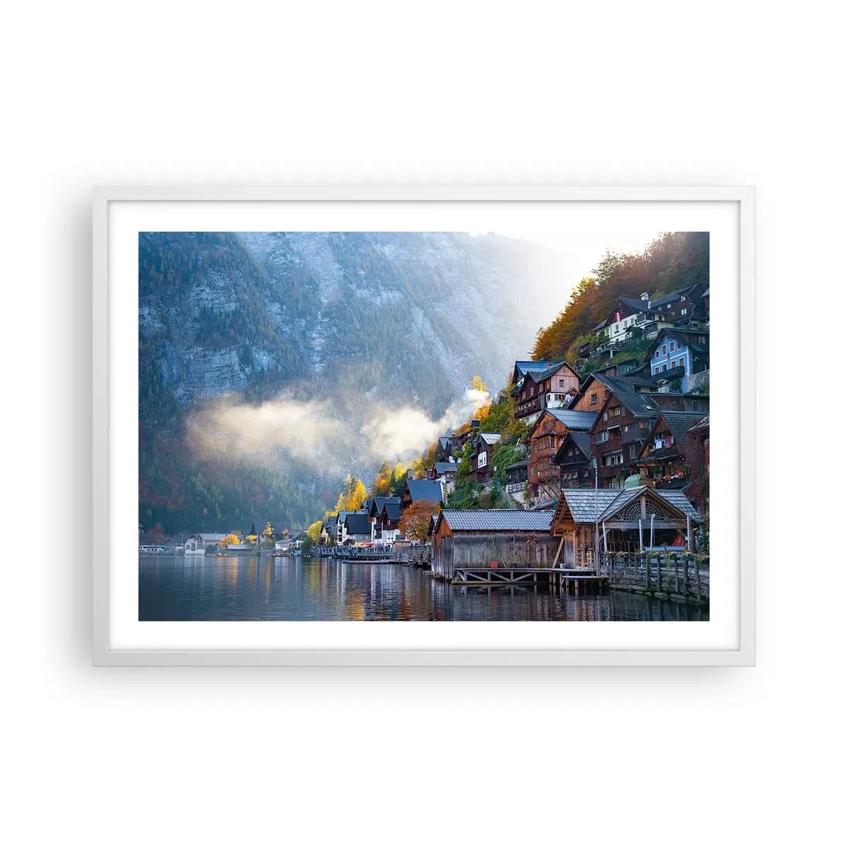 Poster in white frmae - Alpine Atmosphere - 70x50 cm