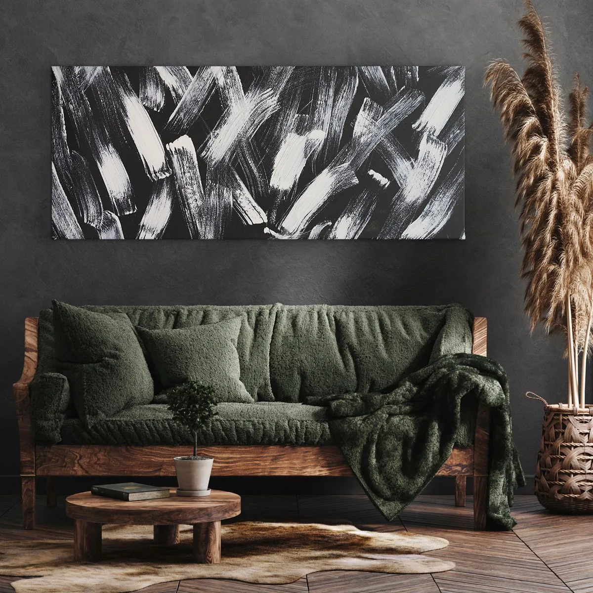 Canvas picture - Abstract in Industrial Spirit - 120x50 cm