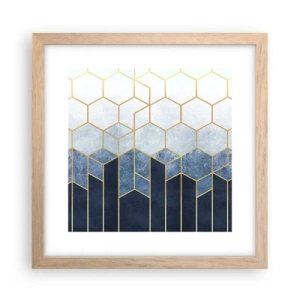Poster in light oak frame - Composition in Syncopated Rhythm - 30x30 cm