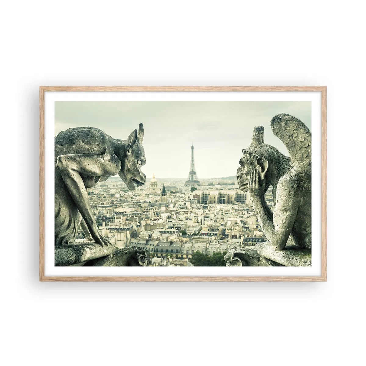 Poster in light oak frame - Parisian Talks - 91x61 cm