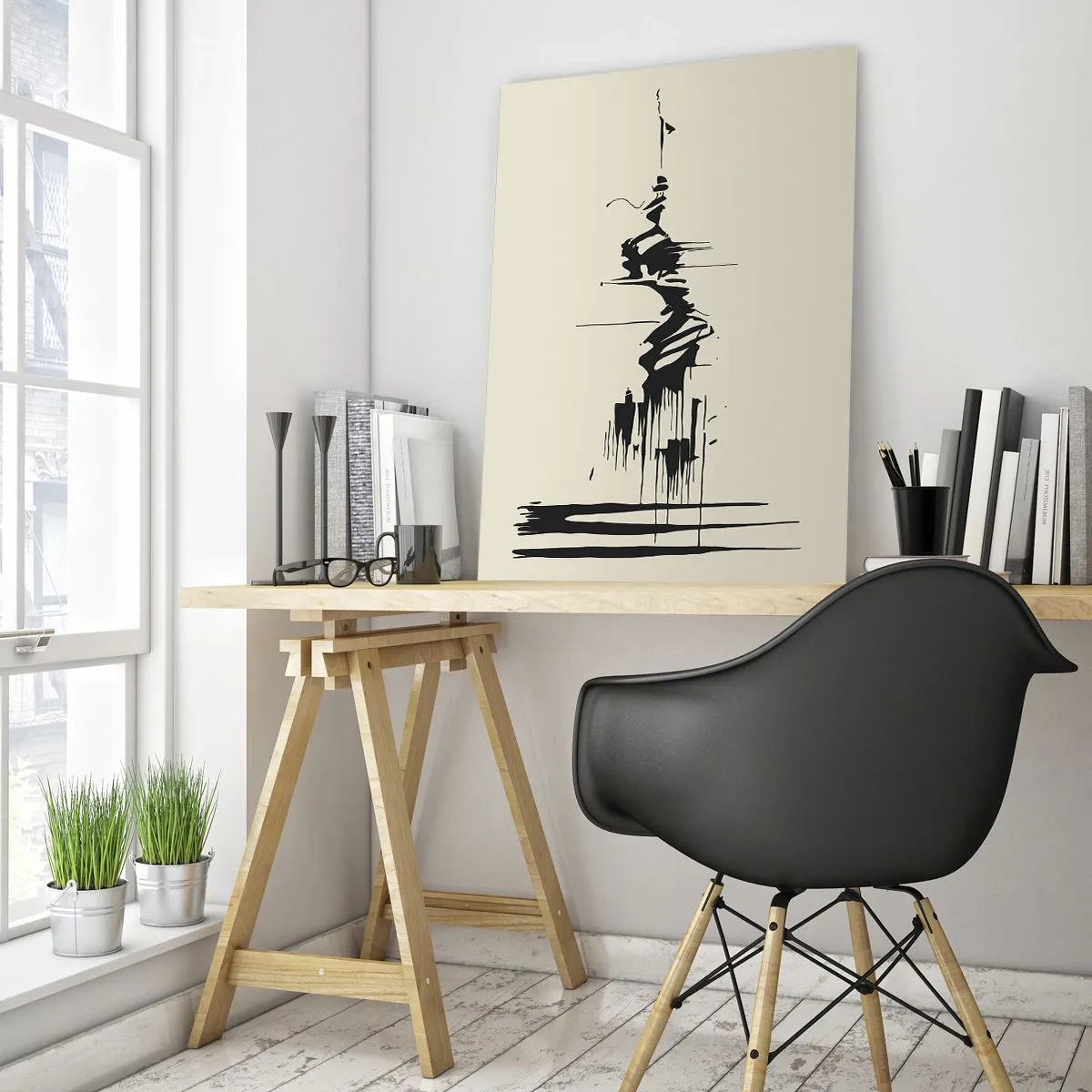 Glass picture - Hasty Abstract - 80x120 cm