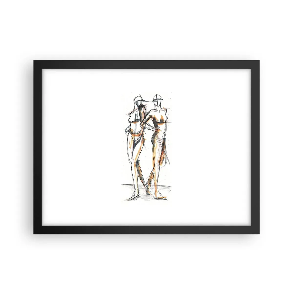 Poster in black frame - Study of Grace - 40x30 cm