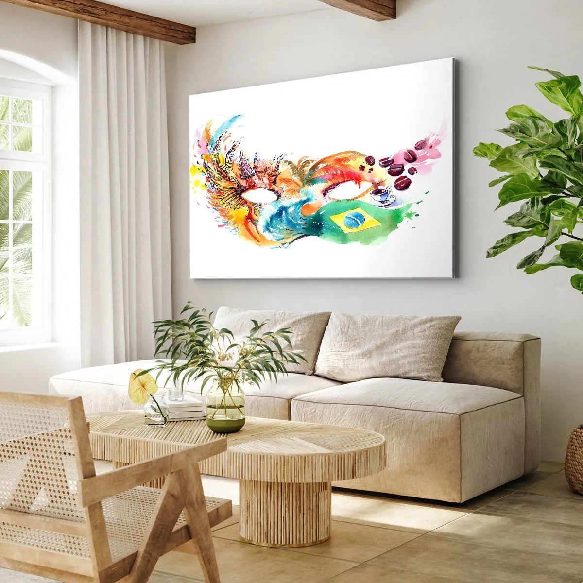 Canvas picture - Brasil Welcomes with Smaba - 120x80 cm