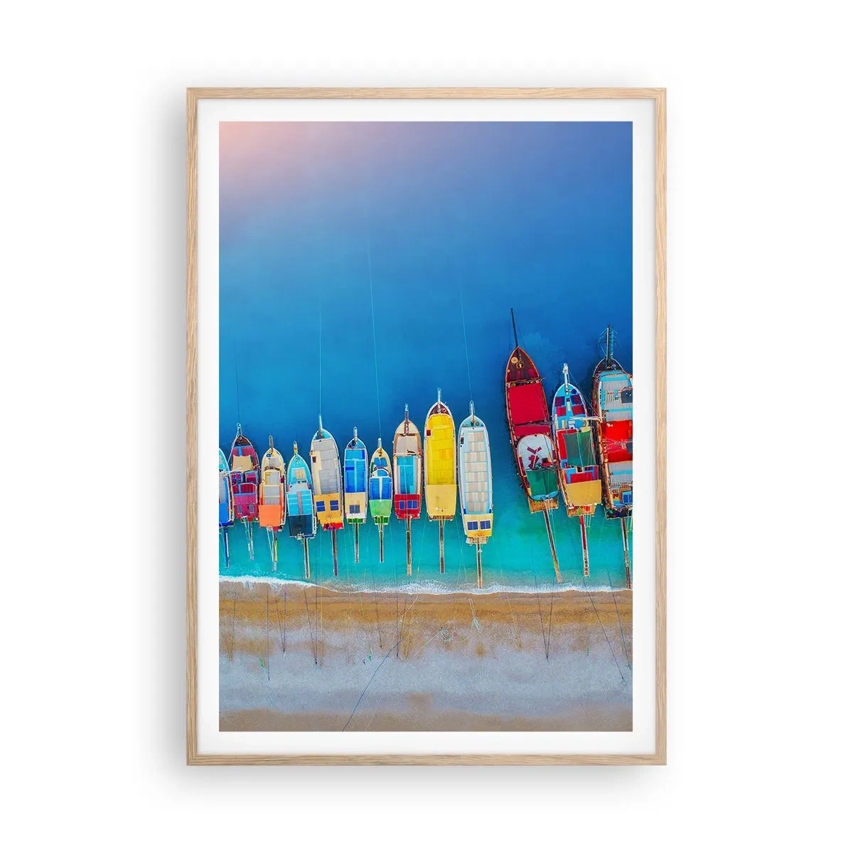 Poster in light oak frame - From Bird's Eye View - 70x100 cm