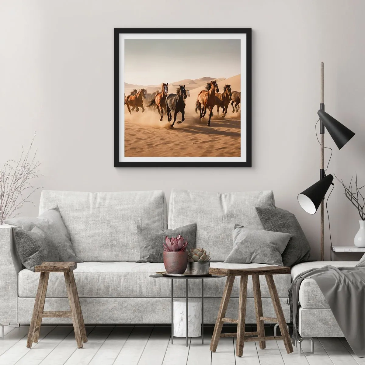 Poster in black frame - Free as a Wind - 40x40 cm