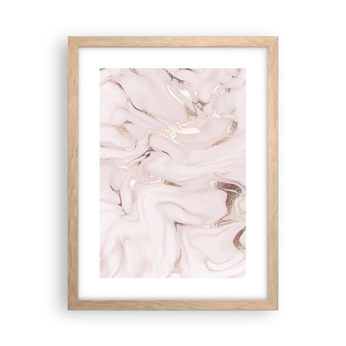 Poster in light oak frame - In Pink - 30x40 cm