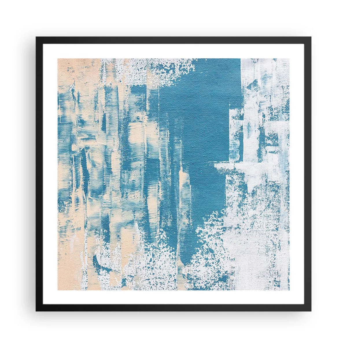 Poster in black frame - Through an Icicle - 60x60 cm
