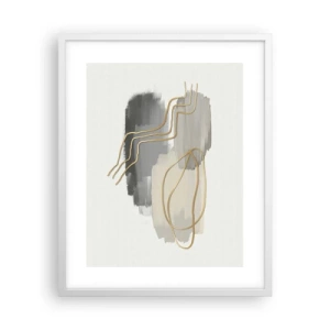 Poster in white frmae - Persistance and Movement - 40x50 cm
