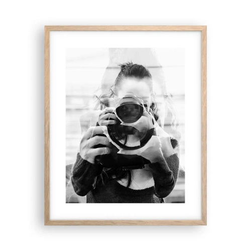 Poster in light oak frame - Creator and the Creation - 40x50 cm