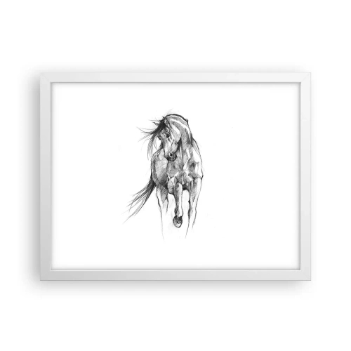 Poster in white frmae - In a Graceful Trot - 40x30 cm