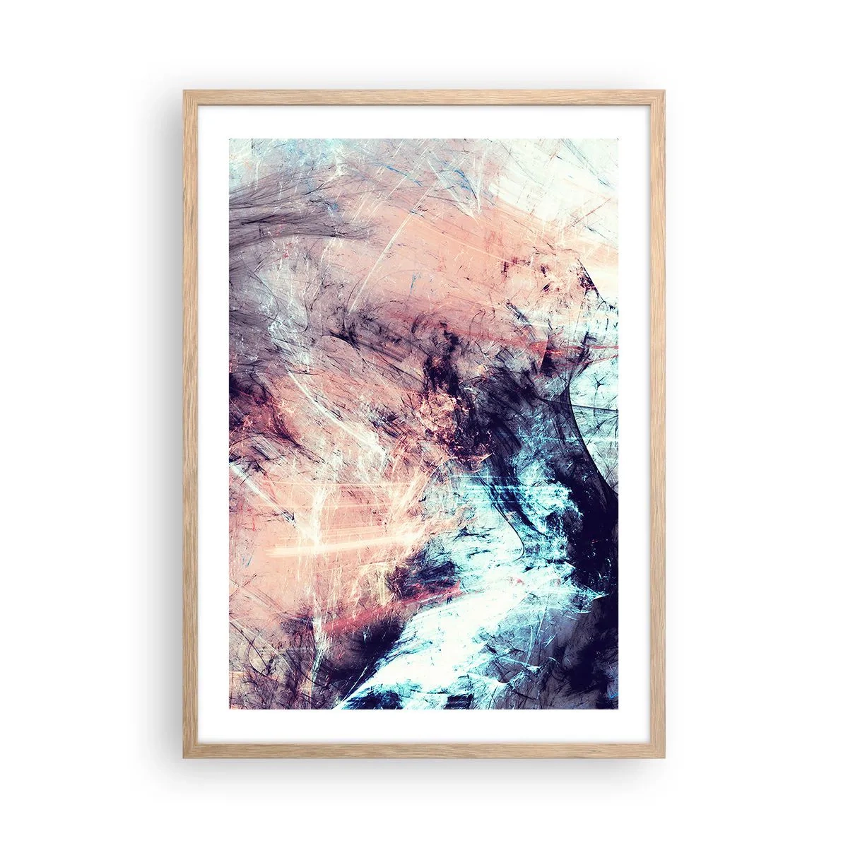 Poster in light oak frame - Feel the Wind - 50x70 cm