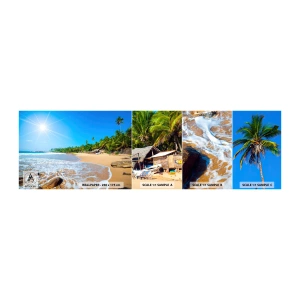 Photo Wallpaper Sample Self-Adhesive Deluxe Sticker - Exotic Place for You - Landscape, Sea, Paradise Beach - 100x30 cm