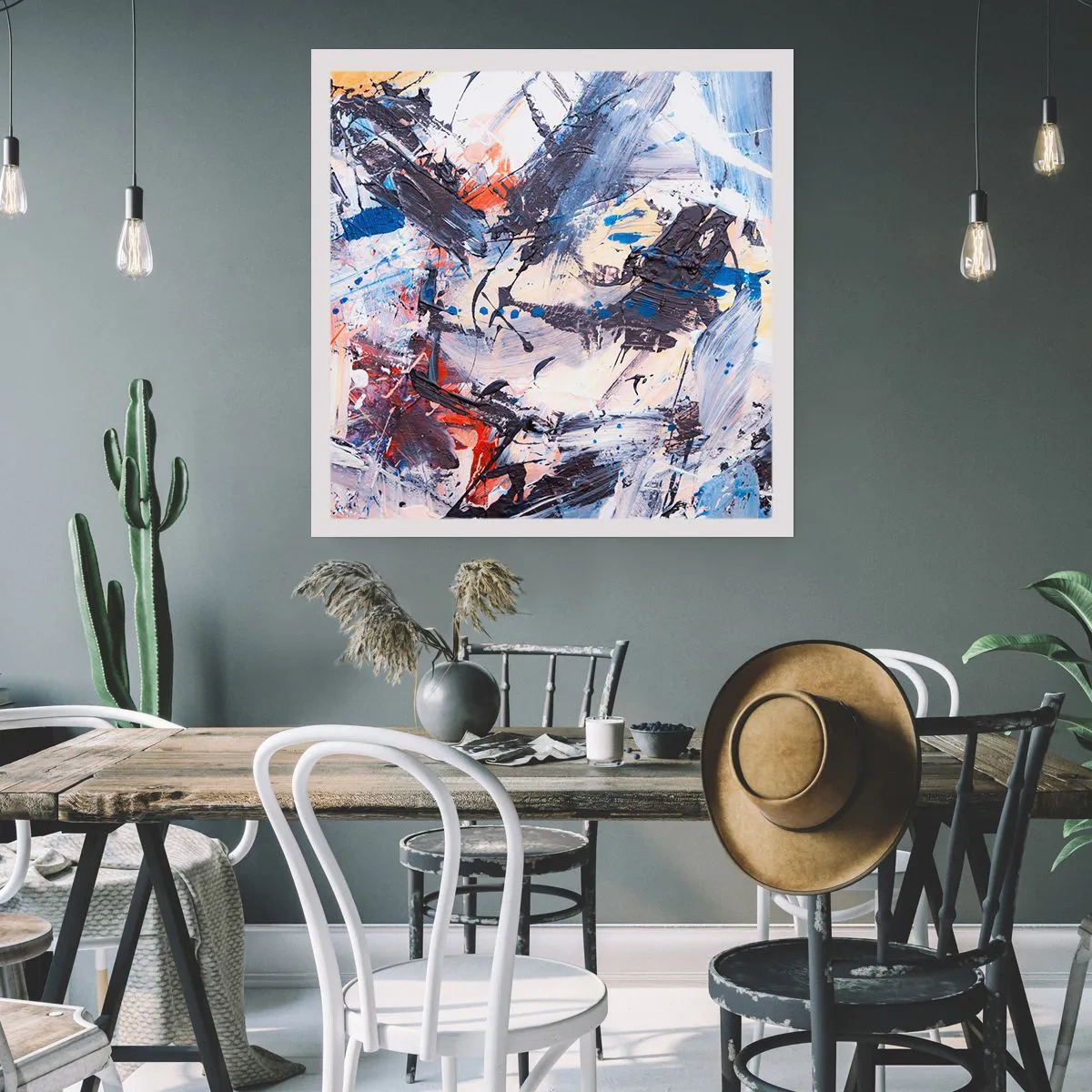 Poster - Crazy Dance of Abstraction - 40x40 cm