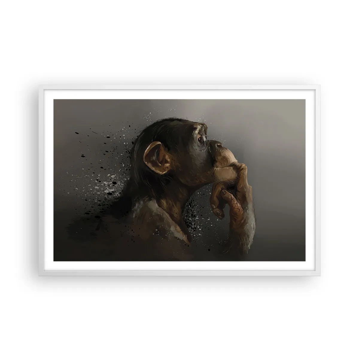 Poster in white frmae - Certainly a Thinker - 91x61 cm
