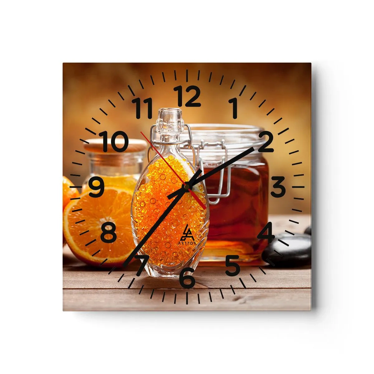 Wall clock - Clock on glass - Sunny Flavours and Aromas - 30x30 cm
