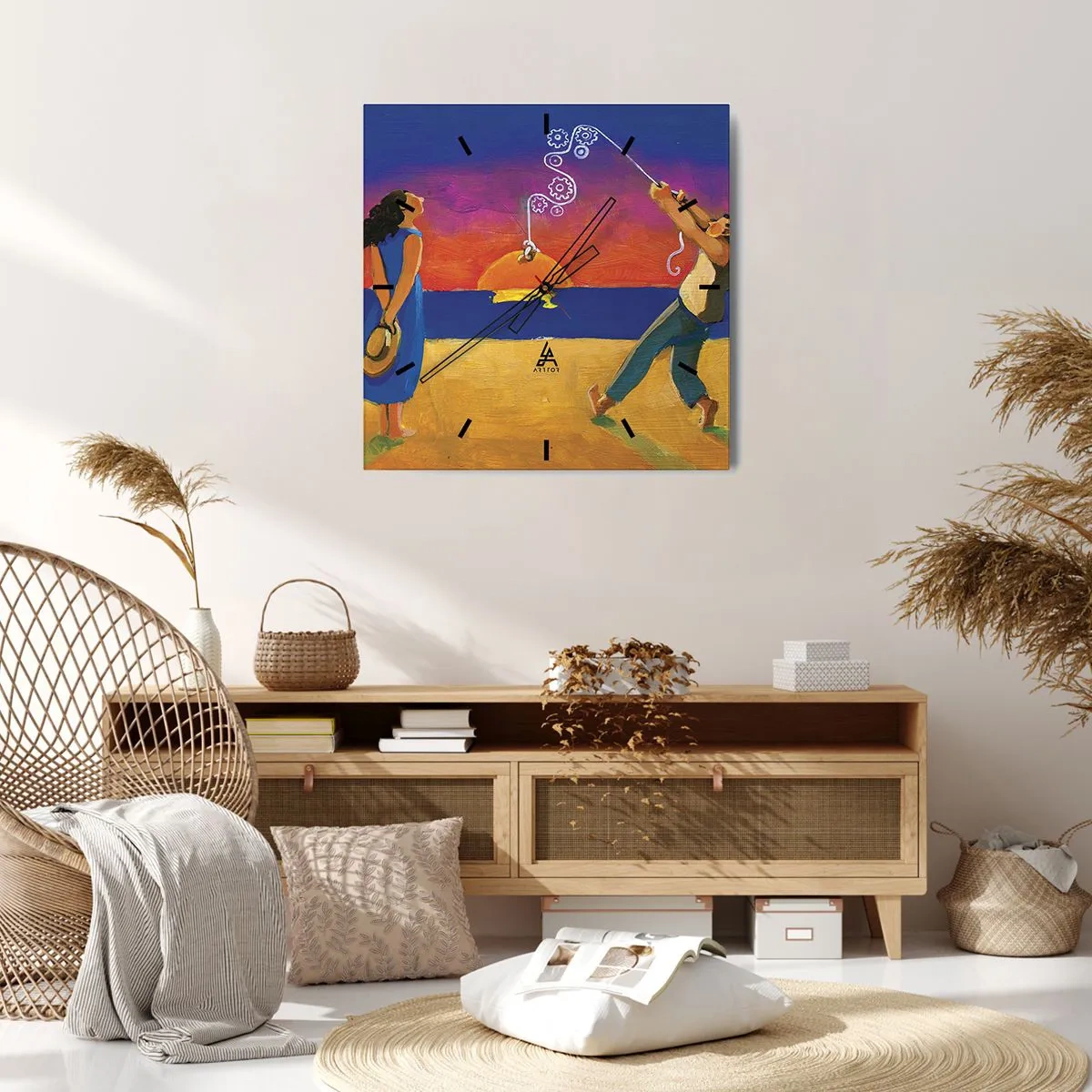 Wall clock - Clock on glass - More than a Star from the Sky - 40x40 cm