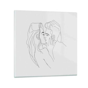 Glass picture - With the Same Line - 30x30 cm