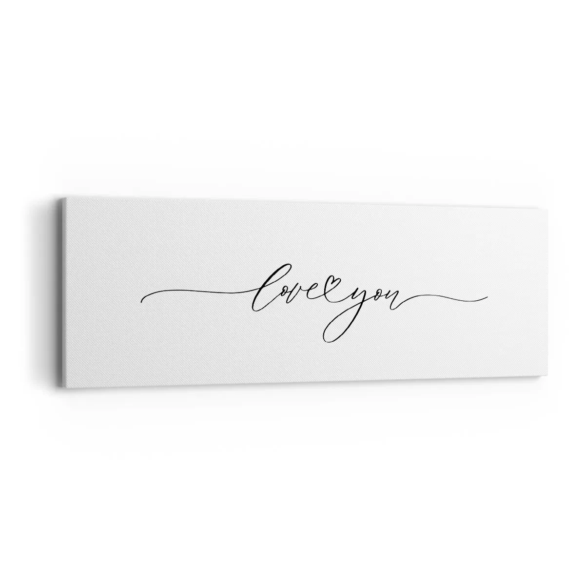 Canvas picture - Black on White - 90x30 cm