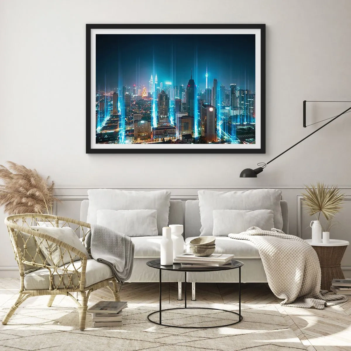 Poster in black frame - Berlin Lights - 70x50 cm