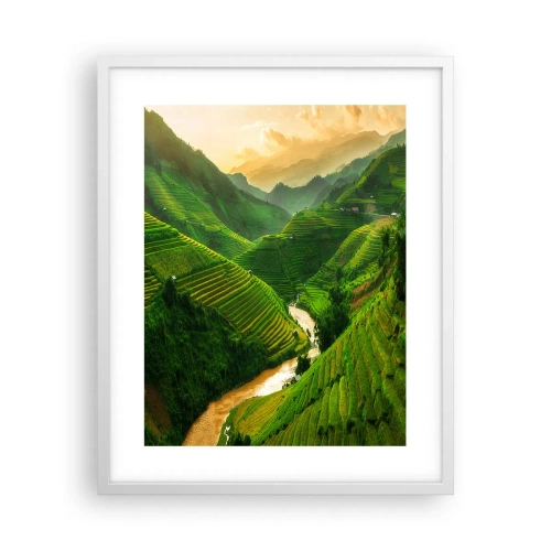 Poster in white frmae - Vietnamese Valley - 40x50 cm