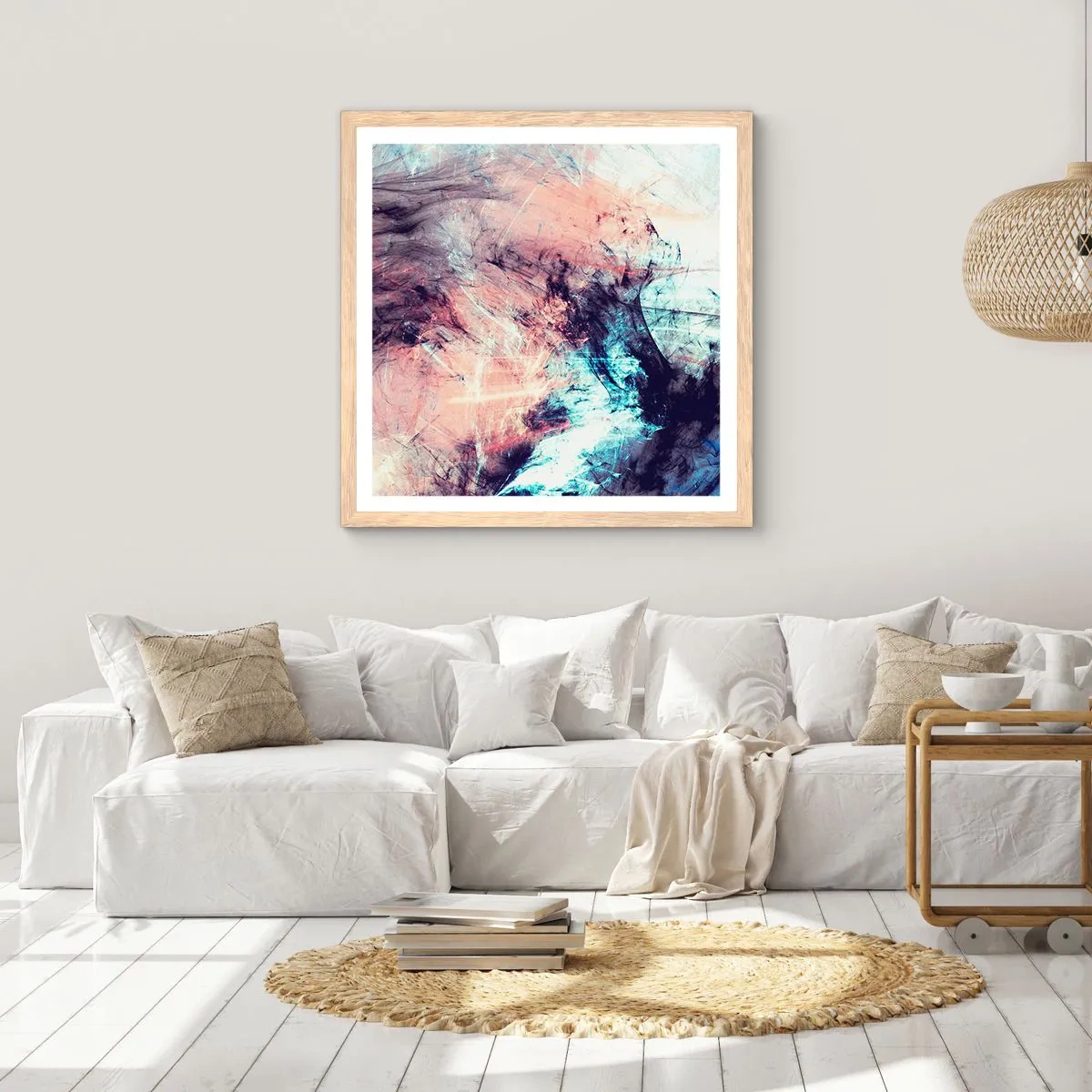 Poster in light oak frame - Feel the Wind - 60x60 cm
