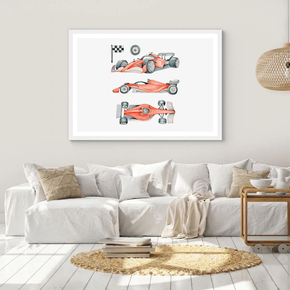 Poster in white frmae - Race for the Dreams - 91x61 cm
