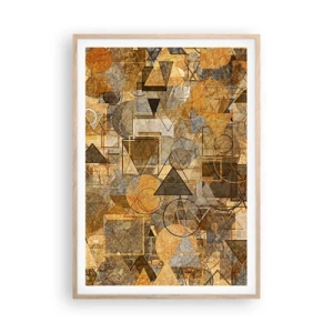 Poster in light oak frame - World Caught in One Form - 70x100 cm