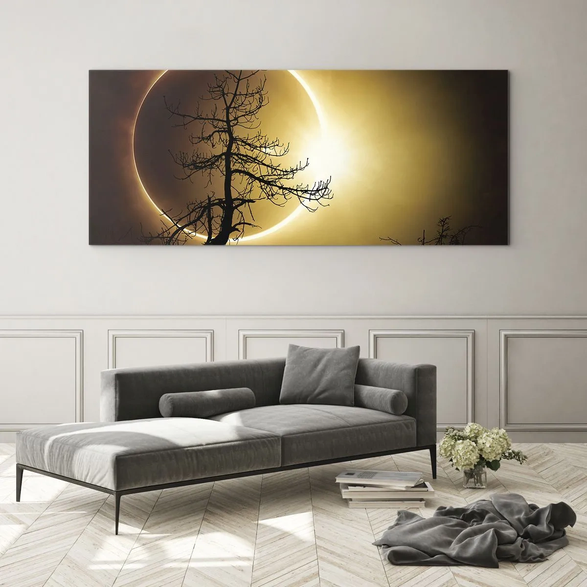 Glass picture - Total Eclipse - 140x50 cm
