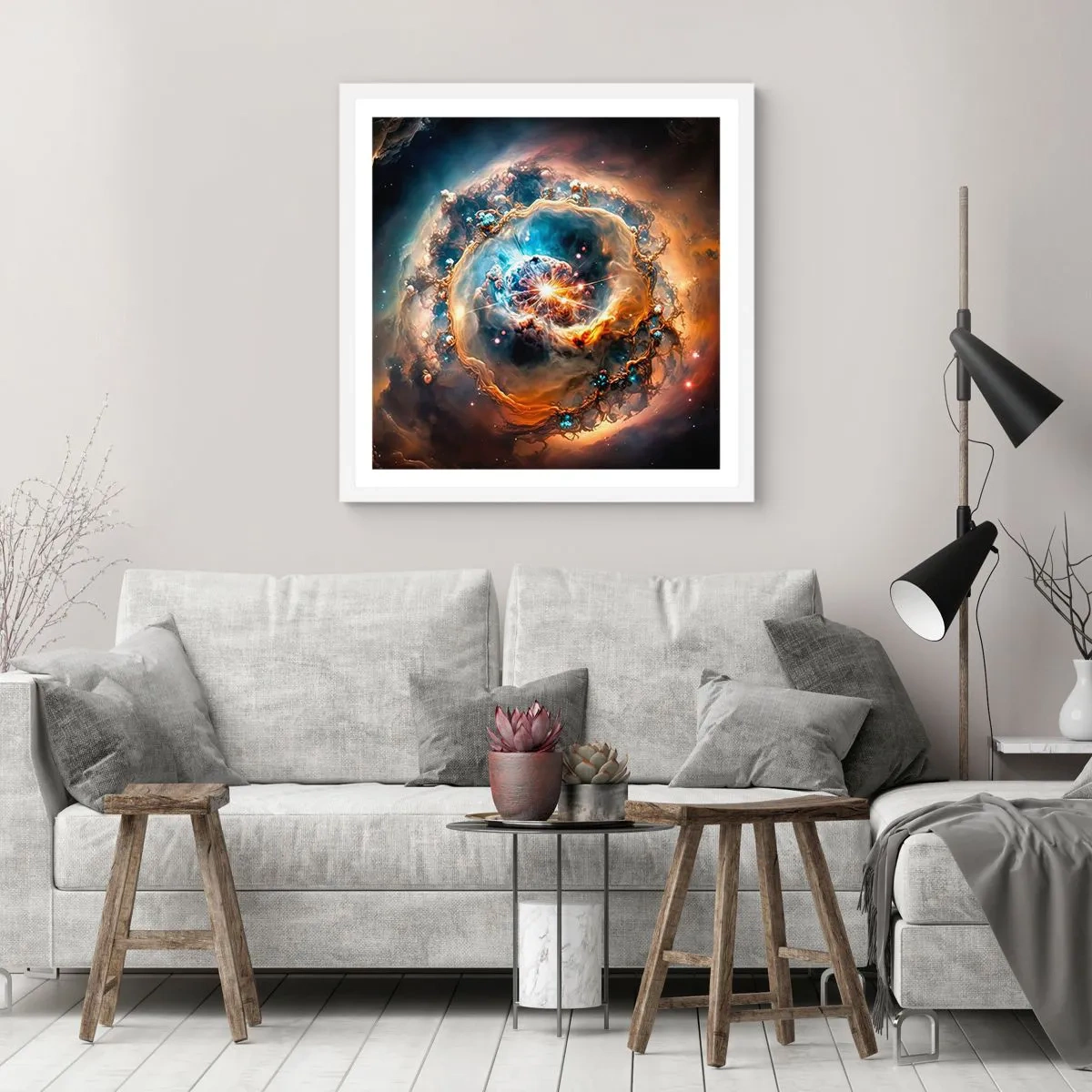 Poster in white frmae - Beginning - 30x30 cm